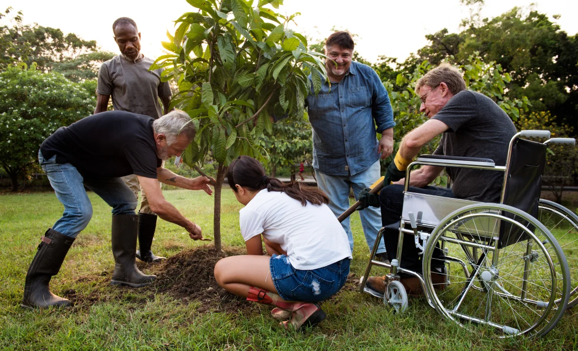 participation in community social and civic activities